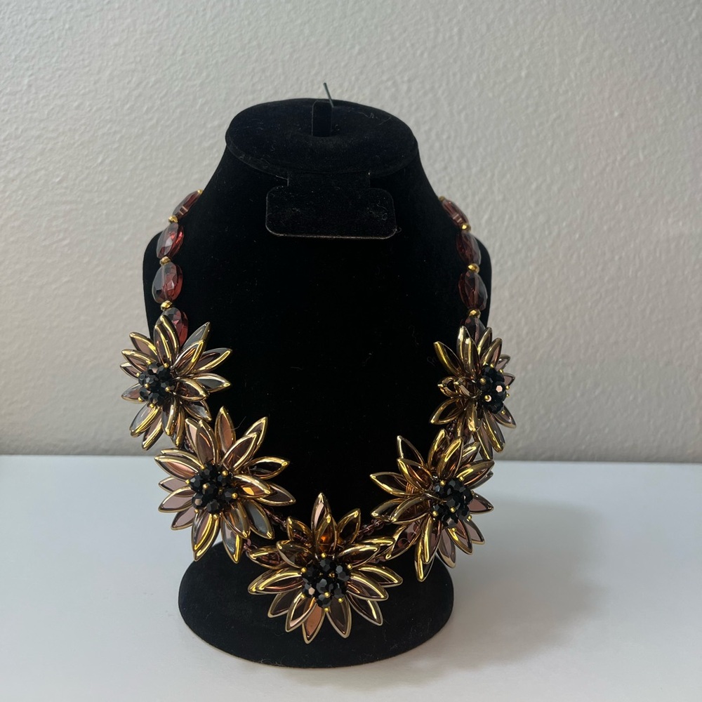 Vintage Joan Rivers Cluster Floral Bib Necklace